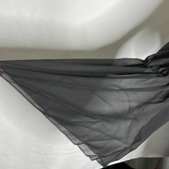 Como Black Sheer Boho Peasant Blouse - Picture 2 of 9